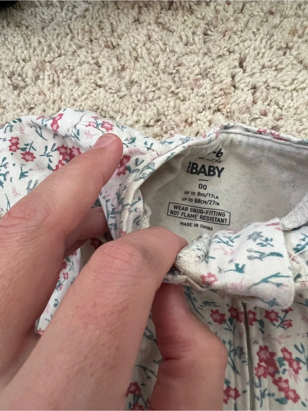 Carter's Floral & Solid Baby Clothing Set — Pink, White, Blue
